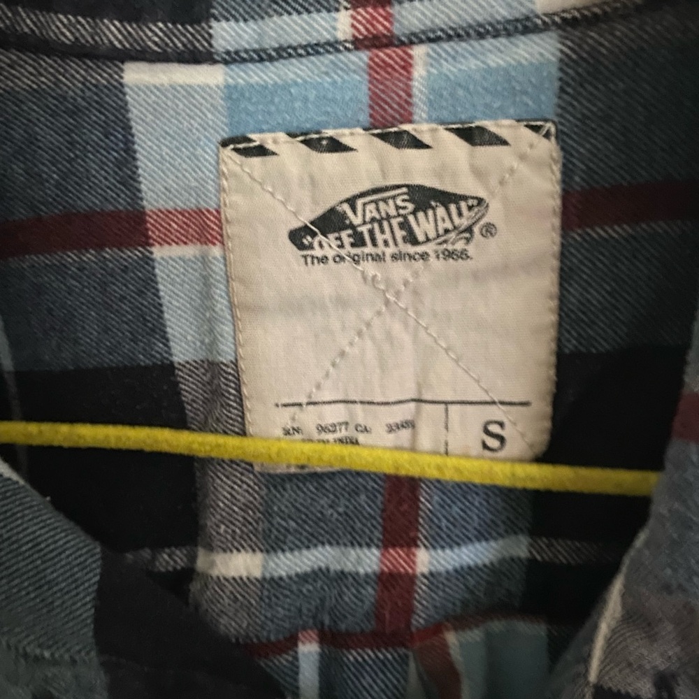 Vans Men's Casual Plaid Shirt - Blue, Black, Red - Picture 2 of 2